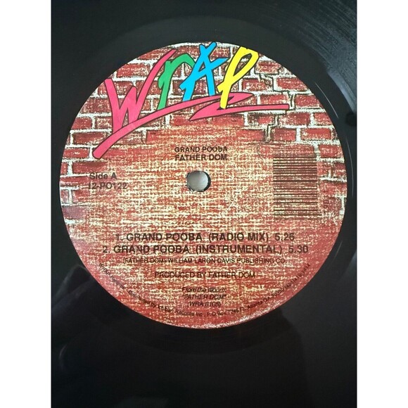 Father Dom Grand Pooba 12" Vinyl Single Remixes WRAP Records 12-PO122 VG+ - Picture 4 of 6